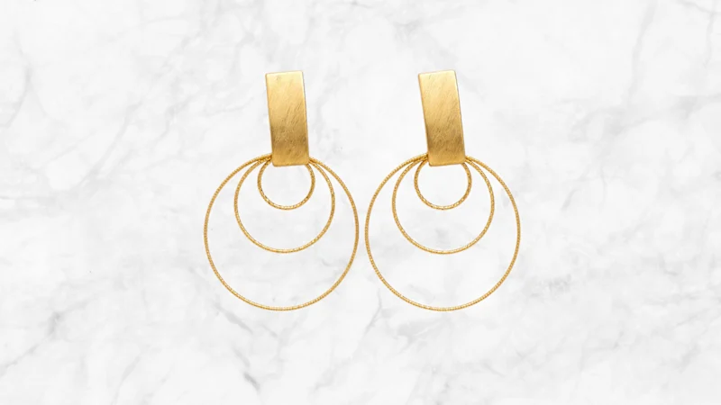 LOREN + OLIVIA Brushed Gold Earrings