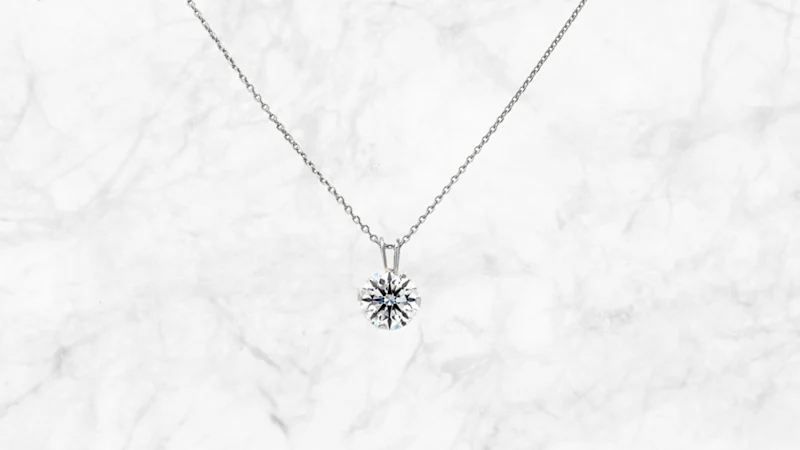 Jaclyn Smith 1/4 Carat Moissanite Solitaire Necklace with Free Chain