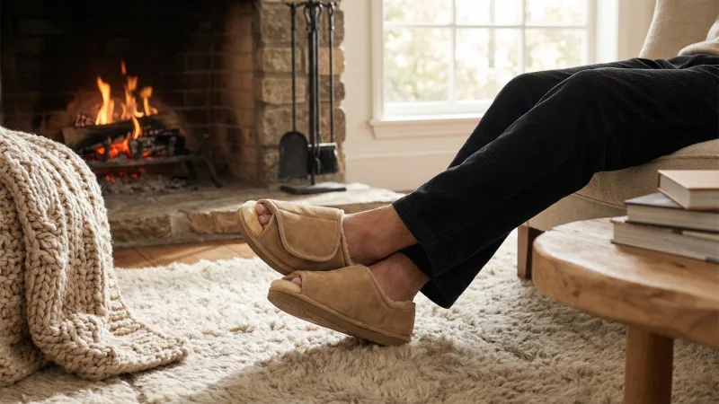The Gentlemen's Adjustable Sheepskin Slippers