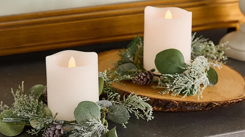 2-Pack: Mikasa 4-inch Blow Out Flameless with Candle Rings