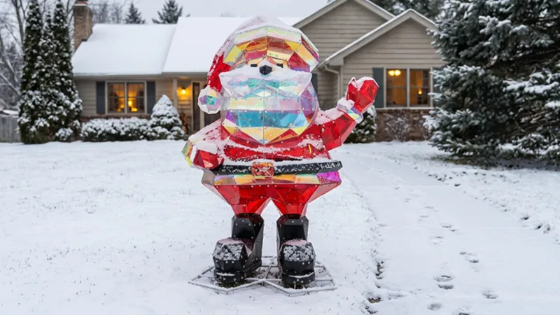 The Prismatic Light-Up Santa Claus Decoration