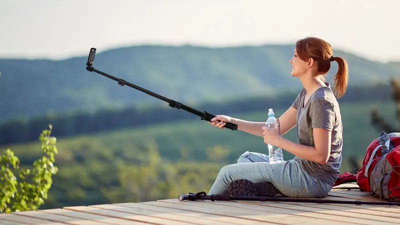 Aduro U-Stream 51'' Selfie Stick with Extendable Tripod with Bluetooth Remote