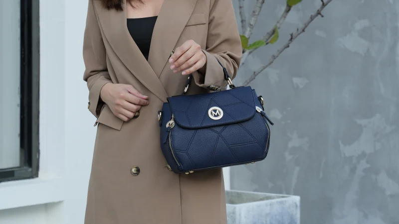 MKF Collection Clementine Bolso Satchel para Mujer de Cuero Vegano por Mia K