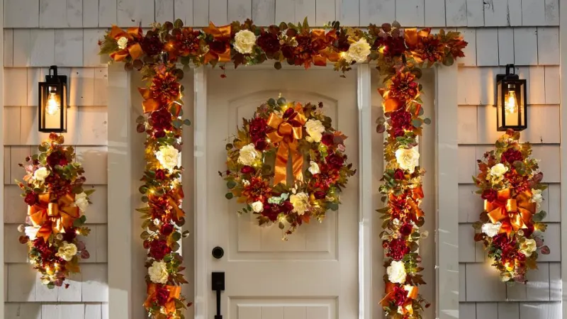 The Prelit Harvest Hues Garland