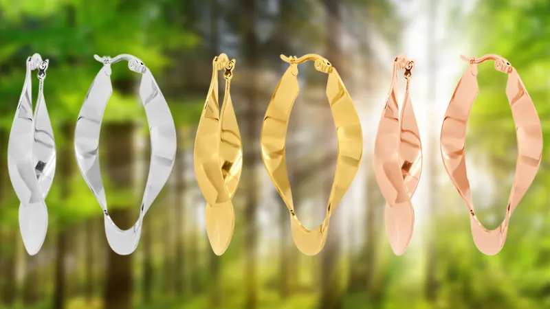 Steeltime Set de 3 Aros Ondulados Variados