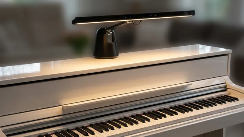 The Powder-Coated Piano Lamp