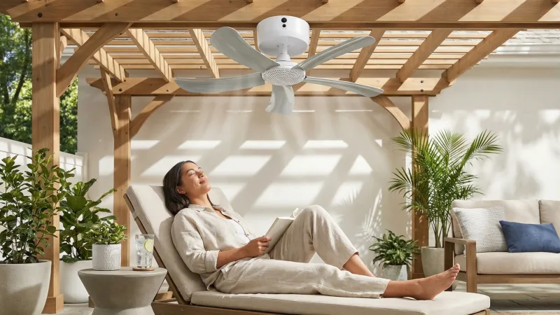 The Rechargeable Outdoor Overhead Fan