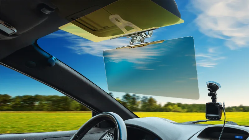 AutoBasics 2-In-1 Anti-Glare Day & Night Car Visor
