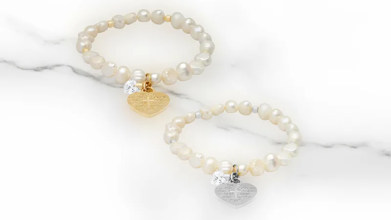 Steeltime Pulseras Perlas de Agua Dulce "Las Mamás Nos Conocen Mejor"
