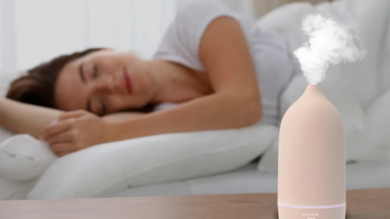 Amore Paris White Marble Ultrasonic Essential Oil Diffuser