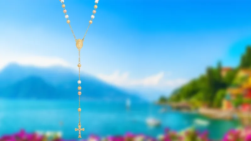 Savvy Cie Rosario Chapado en Oro Tricolor de 18K