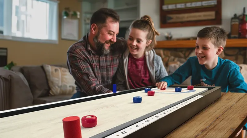 The Classic Tabletop Shuffleboard and Curling Game