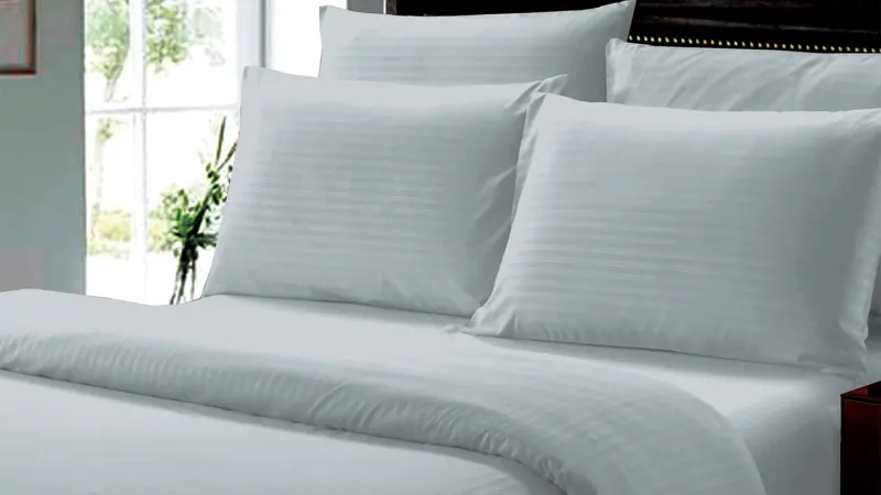 Luxury Home Sábanas Microfibra Ultra Suaves 6 Piezas Rayas Dobby