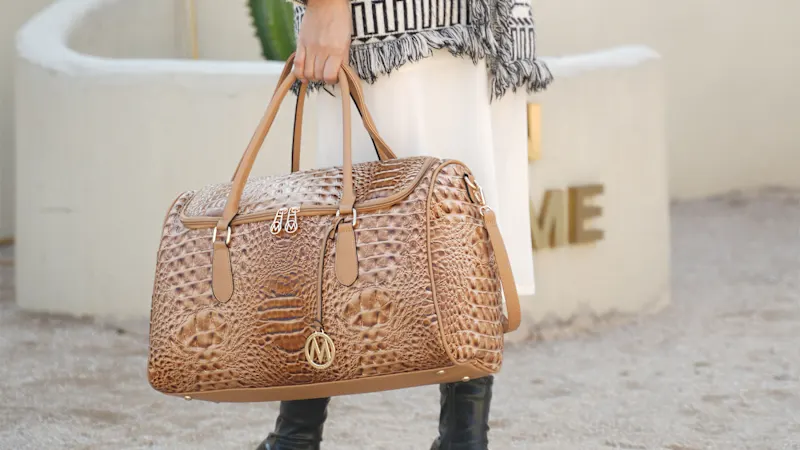 MKF Collection Rina Crocodile Embossed Duffle Bag by Mia K.