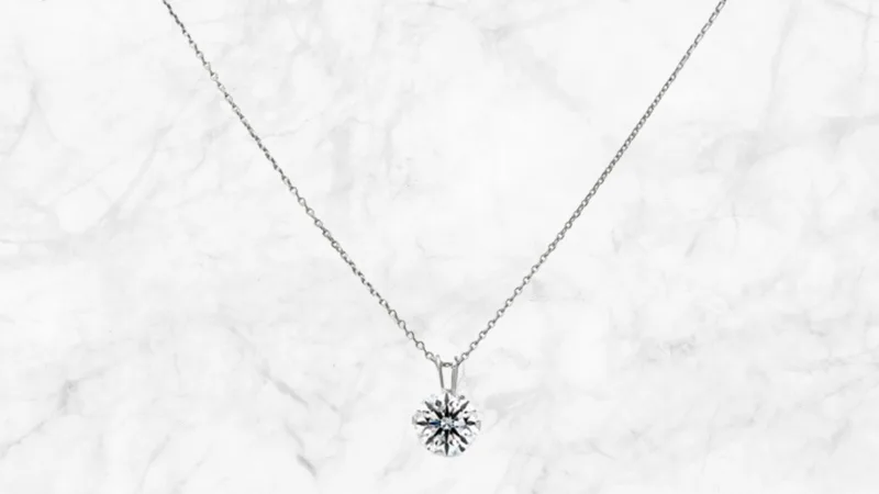 The One-Carat Moissanite Solitaire Necklace