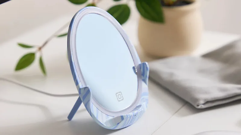 The Set of Two Illuminated Wireless Charging Mirrors