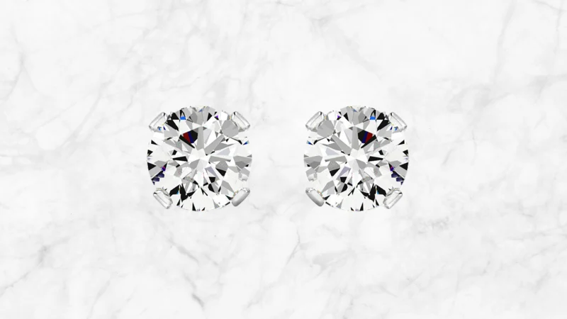 Jaclyn Smith 2 Carat Moissanite Stud Earrings
