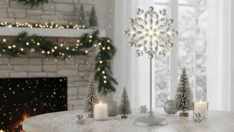 The Illuminated Snowflake Christmas Tree Toppers Set