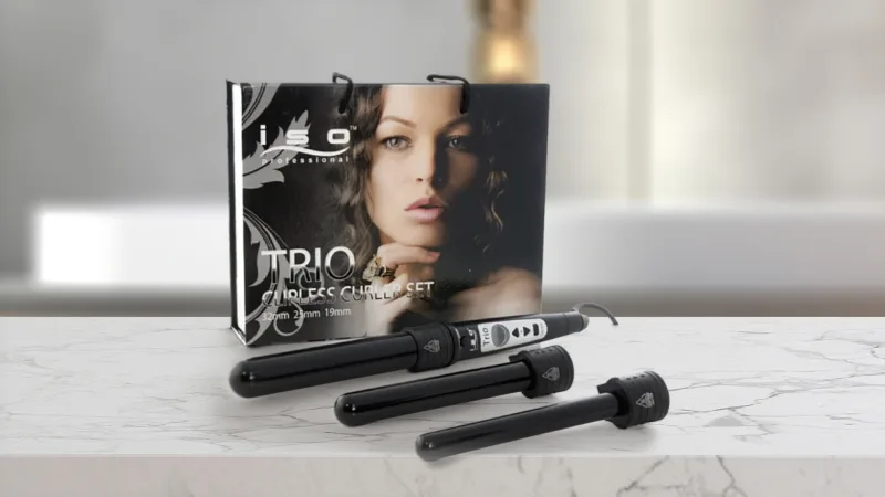 ISO Beauty 3-in-1 Tourmaline-Infused Ceramic Interchangeable Curling Set