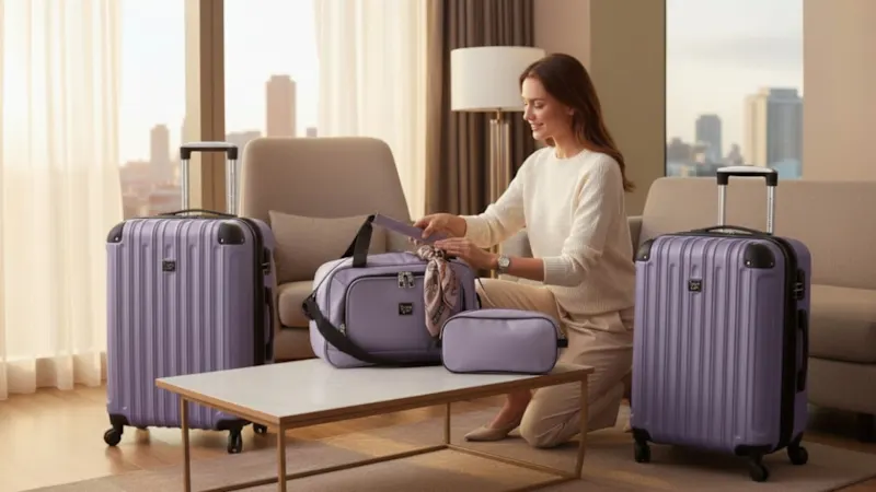 Travelers Club Midtown Hardside 4-Piece Luggage Travel Set