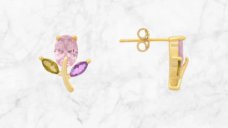 Kylie Harper Aretes Tipo Stud De Flores Multicolores