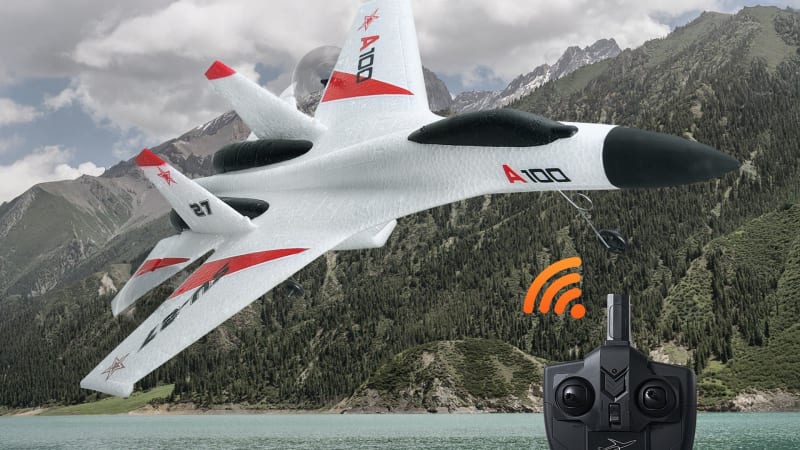 VEVOR Avión de Combate RC de Espuma 2.4GHz
