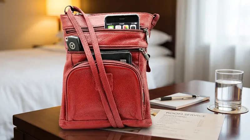Steeltime NY Bolso Bandolera de Piel Auténtica
