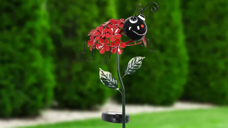 The Solar Illuminated Ladybug Garden Stake