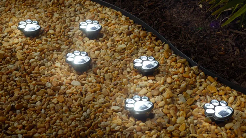 12-Pack: Smart Solar Paw Print Accent Lights