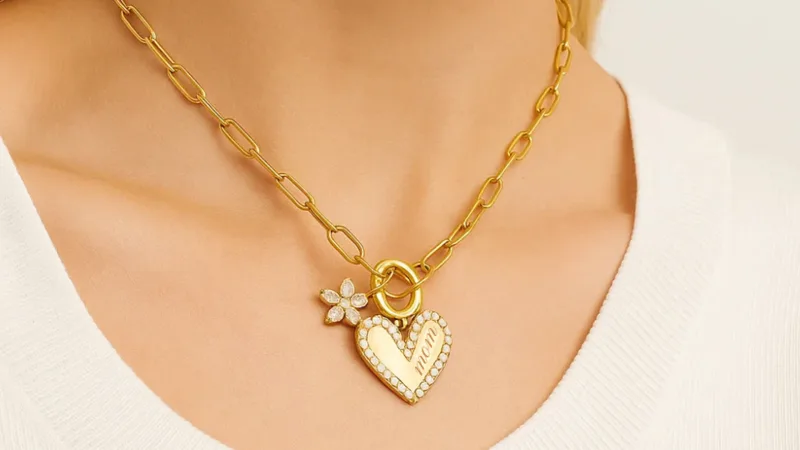 Hollywood Sensation Bloom Mom Heart Necklace