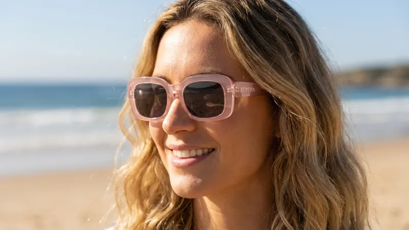 Bertha Cassie Gafas de Sol Rectangulares Polarizadas para Dama