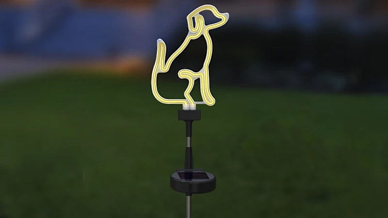 Touch Of ECO Solar LED Decorative Neon Garden Stake Light (Dog)