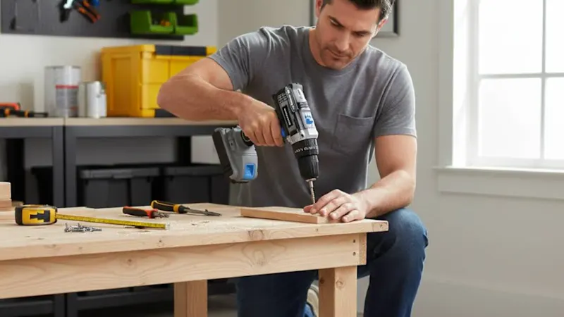 Brookstone 21V Cordless Power Drill with 30 Piece Set & Carry Case