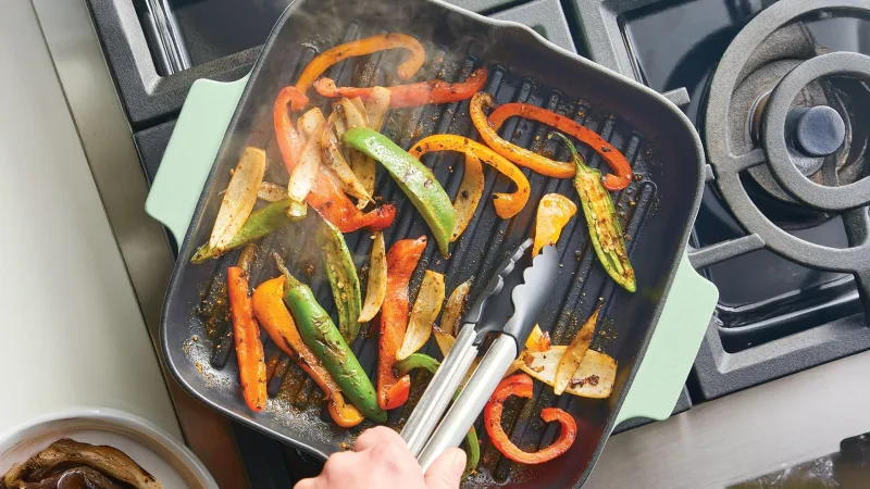 KitchenAid 11-inch Enameled Cast Iron Square Grill and Roasting Pan