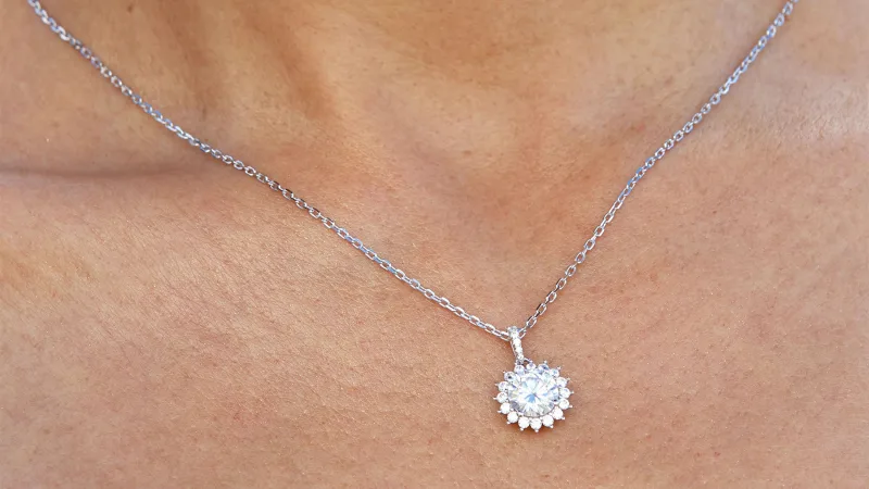 The Radiant Starburst Moissanite Pendant