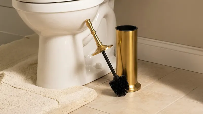 The Toilet Scrubber With Discreet Storage