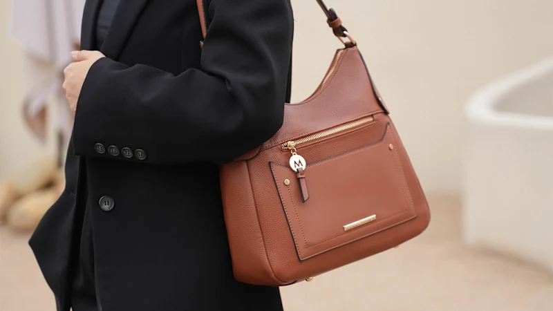 MKF Collection Maeve Vegan Leather Shoulder Bag & Wristlet Set by Mia K.