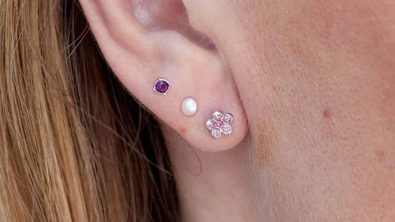 Savvy Cie Sterling Silver 3-Piece Earring Party Stud Set