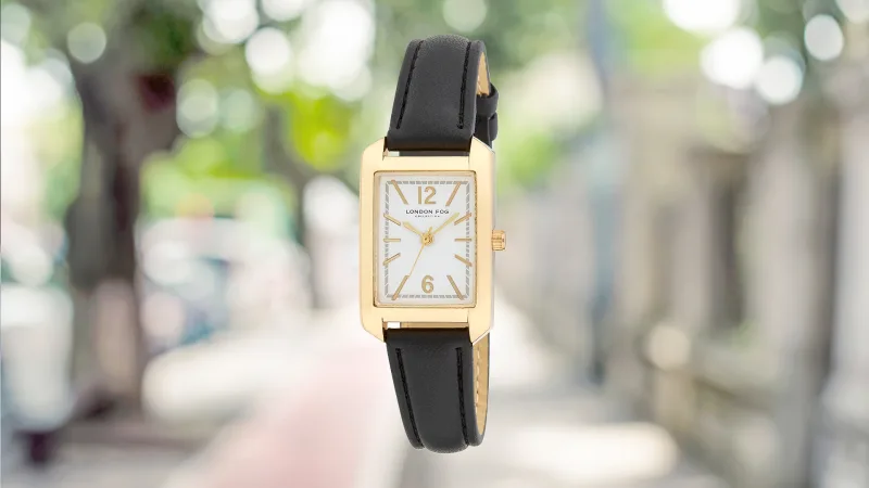 London Fog Chancery Rectangle Strap Watch