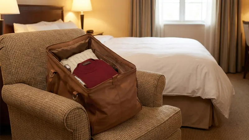 The Rolling Widemouth Leather Weekend Bag