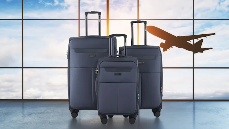 IZOD Liam Expandable Lightweight Soft Shell 3-Piece Luggage Set