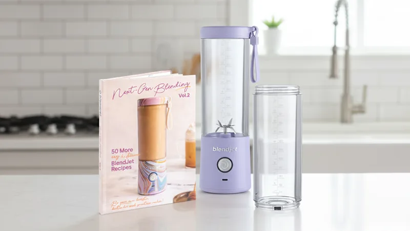 BlendJet2 20 oz Portable Blender with Bonus Jar & Recipe Book