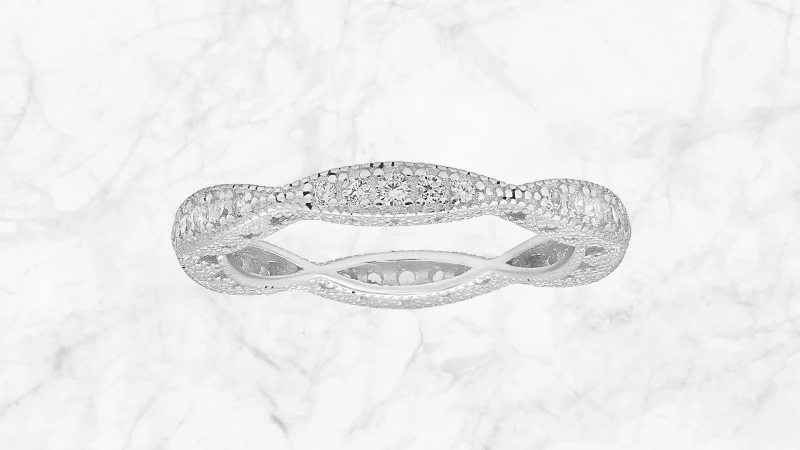 Kylie Harper Anillo Eternity Apilable con Diseño Vintage en Espiral