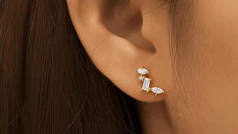 Hollywood Sensation Celestial Cubic Zirconia Stone Cluster Earrings