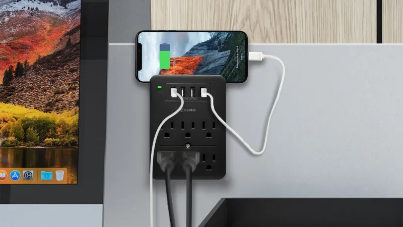 Aduro Surge Multi-Charging Station with 6 Outlets and 4 USB Ports