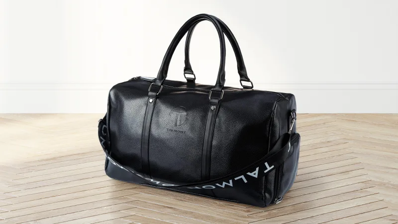 Talmont Men's Vegan Leather Gym Duffle Bag