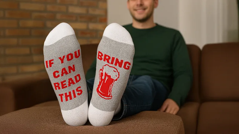 4-Pack: Extreme Fit Unisex “If You Can Read This” Novelty Crew Socks