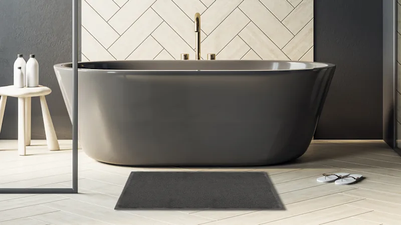 Bibb Home 2-Piece Faux Fur Bath Mat Set