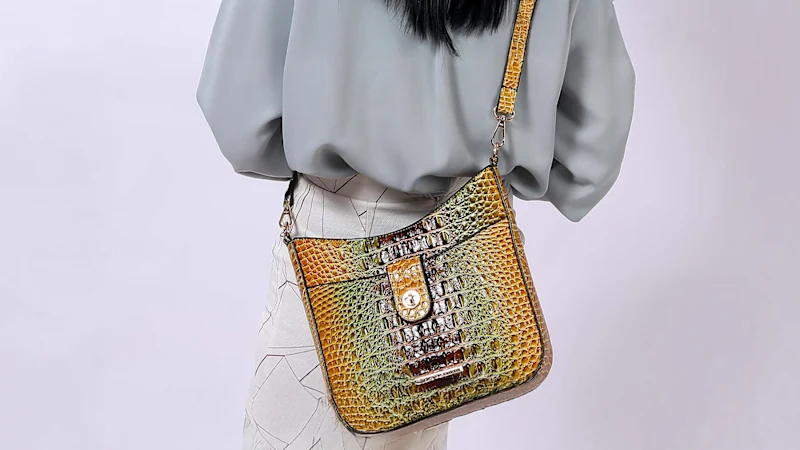 MKF Collection Giovana Rainbow Faux Crocodile-Embossed Crossbody Bag by Mia K.
