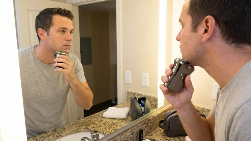 The Compact Travel Rotary Shaver